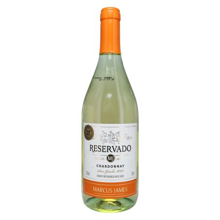 Vinho Brasileiro Branco Meio Seco Marcus James Chardonnay Serra Gaúcha Garrafa 750ml