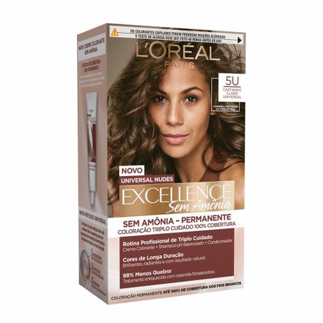 Tintura loréal paris excellence sem amônia castanho claro universal 5