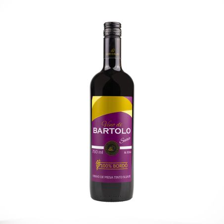 VINHO DE MESA TINTO SUAVE BORDO 750ML BARTOLO