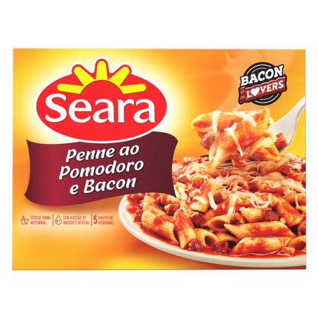 Penne ao Pomodoro e Bacon Seara