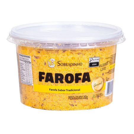 FAROFA SOBRADINHO GOURMET SABOR TRADICIONAL 250G
