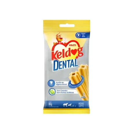 DENTAL KELDOG HIGIENE BUCAL MEDIO E GRANDE PORTE 80GR