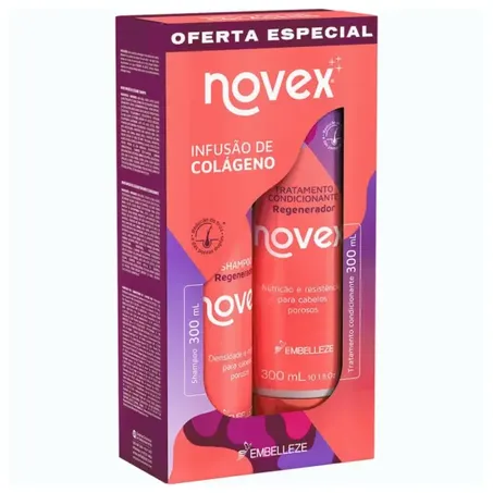 Kit Novex Infusão De Colágeno Shampoo 300ml Condicionador 300ml  
 