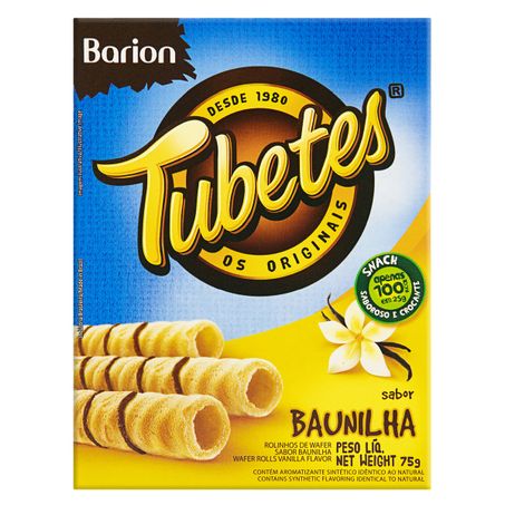 ROLINHOS DE WAFER BAUNILHA BARION TUBETES