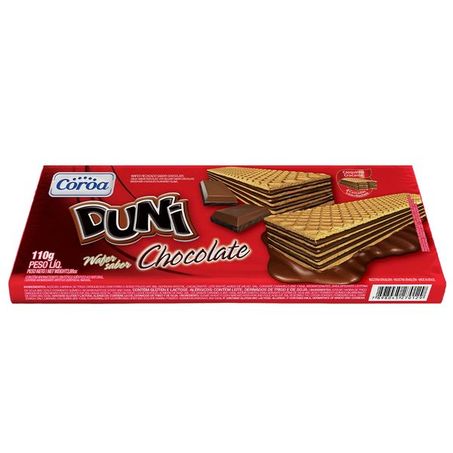 Waffer coroa duni chocolate 110g.