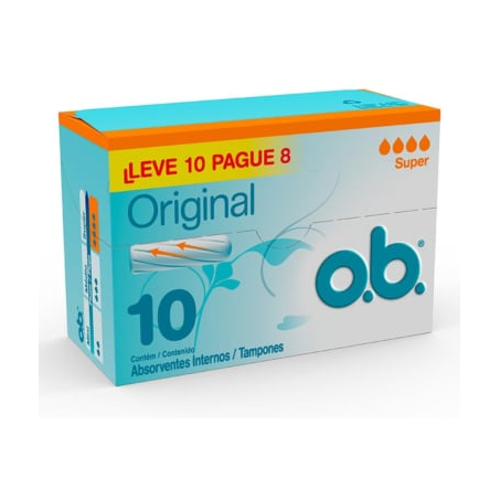 ABSORVENTE O.B. ORIGINAL SUPER LV10PG8UN