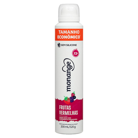 Desodorante Aerossol Monange 200ml - Frutas Vermelhas - Leve Mais, Pague Menos