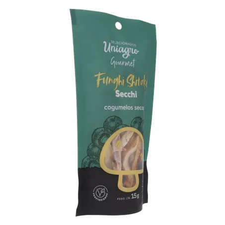 Cogumelos Secos Funghi Shitake Selecionados Uniagro Gourmet Sachê 15gr 360-33