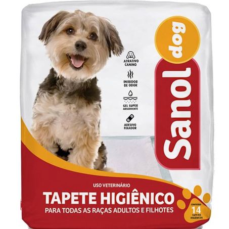 TAPETE HIGIENICO SANOL DOG C/ 14 UN               
