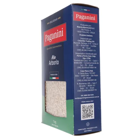 Arroz Arbório Paganini Caixa 1Kg 360-6