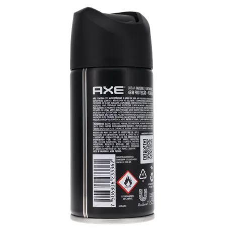 DESODORANTE AEROSSOL AXE 48H URBAN
150ML 360-15