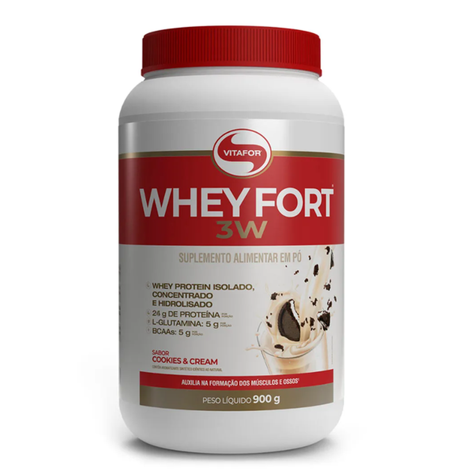 Whey Fort 3W Cookies & Cream Vitafor 900g