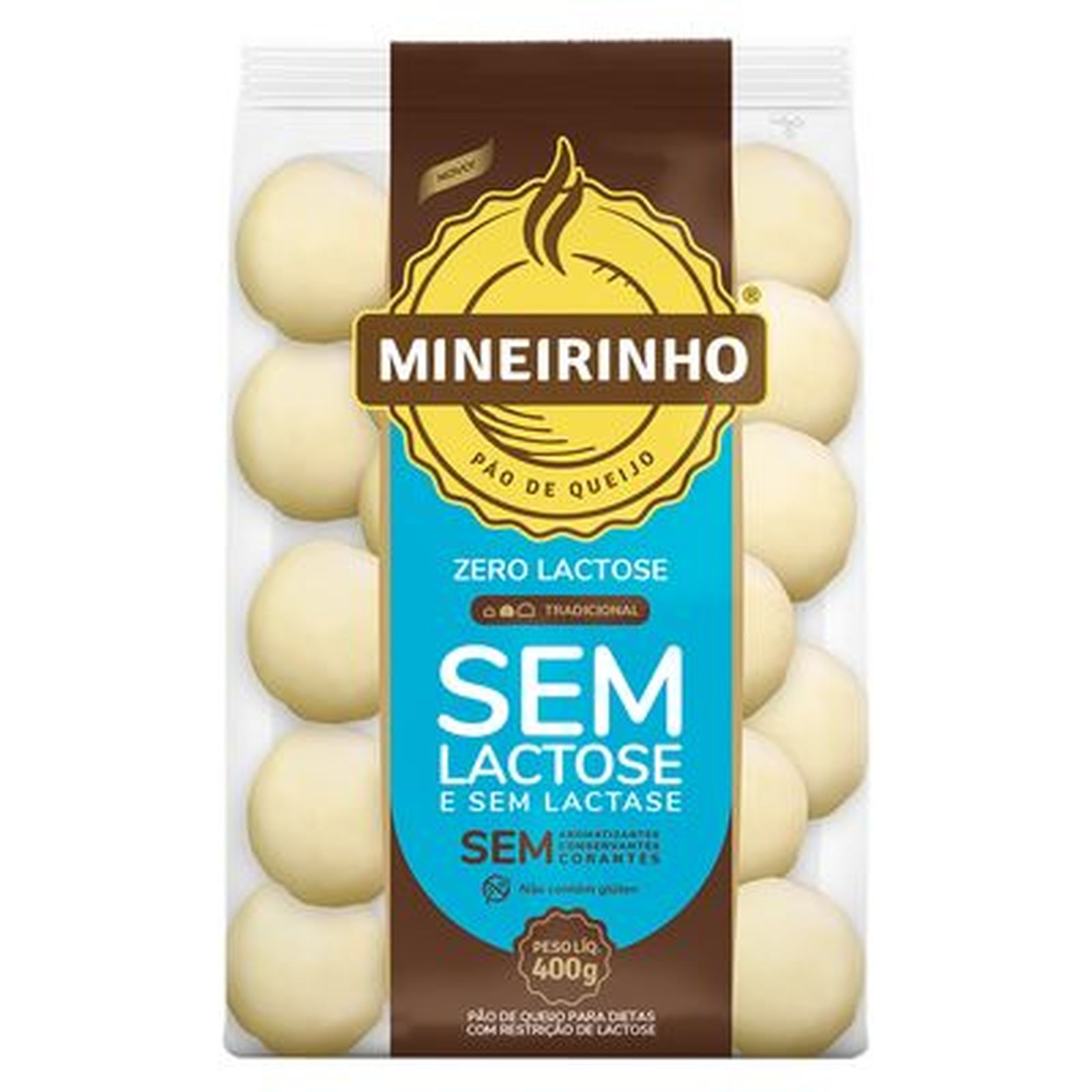 Pão de Queijo Zero Lactose Mineirinho 400g