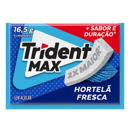 Goma de Mascar Hortelã Fresca Zero Açúcar Trident Max