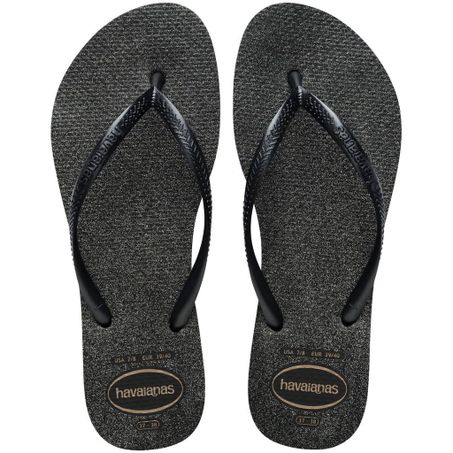 SANDÁLIAS HAVAIANAS SLIM GLOSS PRETO 37/38