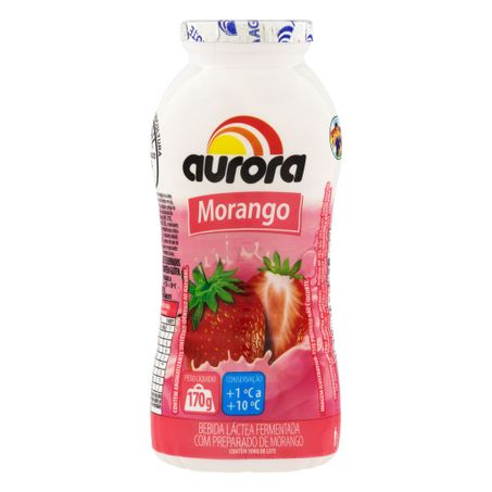 Bebida láctea fermentada morango aurora