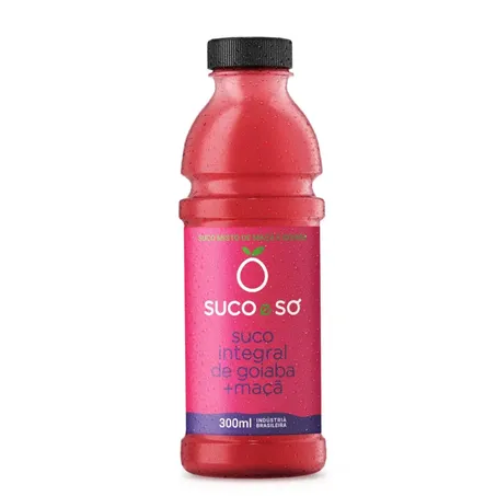 SUCO DE GOIABA E MACA INTEGRAL 300ML SUCO SO