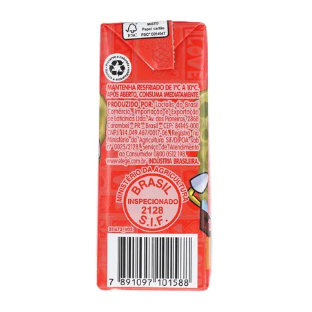 Leite ferm elege bob esponja morango 160g 360-27