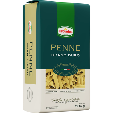 MASSA GRANO DURO ORQUÍDEA PENNE RIGATE 500G