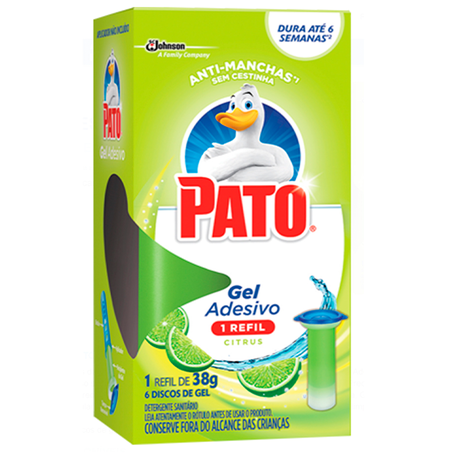 Pato gel adesivo citrus refil com 06