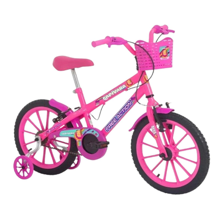 Bicicleta Free Action Aro 16 - Rosa - Capivara