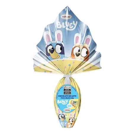 Ovo Pascoa Topcau 80g  Ao Leite Bluey Quebra Cabeca