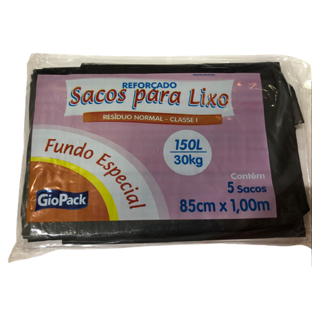 Saco Para Lixo Giopack Reforçado 150l 5un 
 