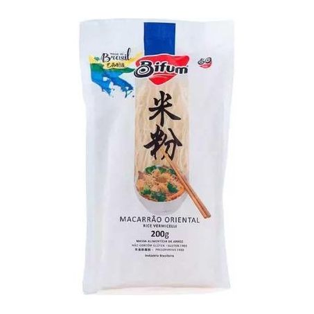 Macarrao oriental de arroz 200gr bifum s