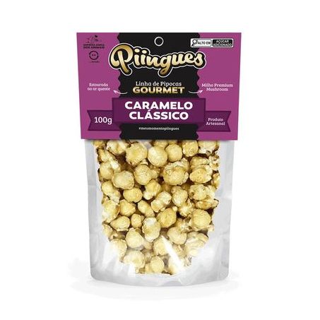 Pipoca gourmet piingues caramelo 100g