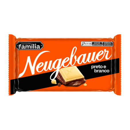 Chocolate barra neugebauer preto e branco 130g