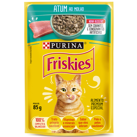 Sache alim gatos friskies atum ao molho 85g