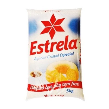 Açúcar Cristal Estrela Pacote 5KG
