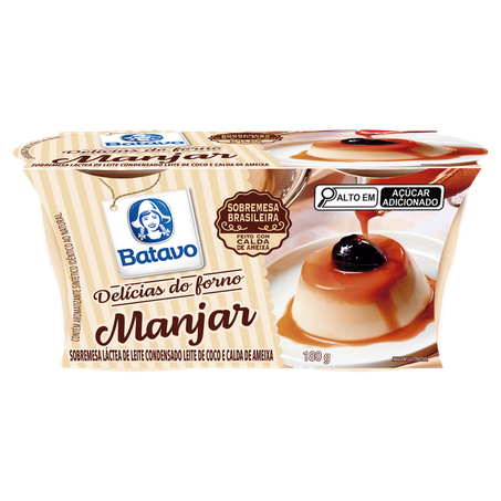 Sobremesa Láctea Manjar Batavo Delícias do Forno Pote 2 Unidades 180g