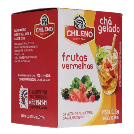 Cha chileno gelado frutas vermelhas 15g 360-32