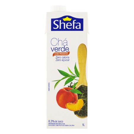 CHÁ VERDE PÊSSEGO ZERO AÇÚCAR SHEFA