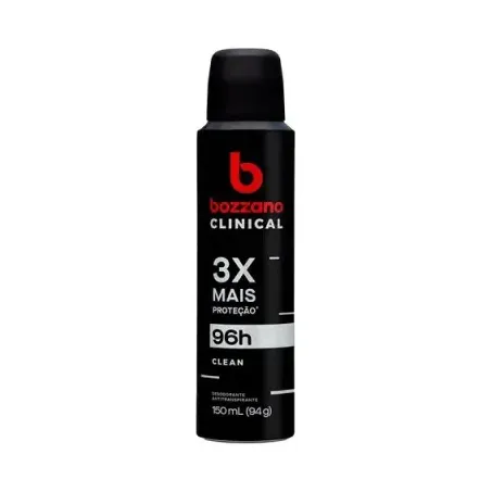 Desodorante Antitranspirante Aerossol Bozzano Clean Frasco Spray 150ml