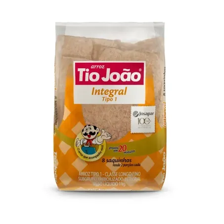 Arroz tio joao integral 1kg saquinhos