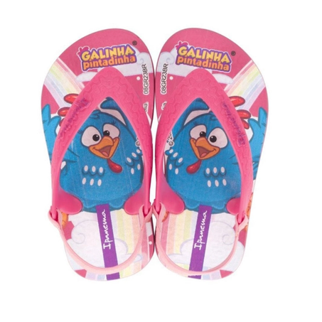 CHINELO IPANEMA BABY GALINHA PINTADINHA ROSA N° 22 REF. 27071