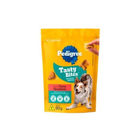 Petisco Caes Pedigree 80g Tasty Bites Carne Adultos