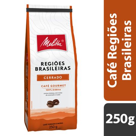 CAFÉ TORRADO E MOÍDO GOURMET CERRADO MELITTA REGIÕES BRASILEIRAS