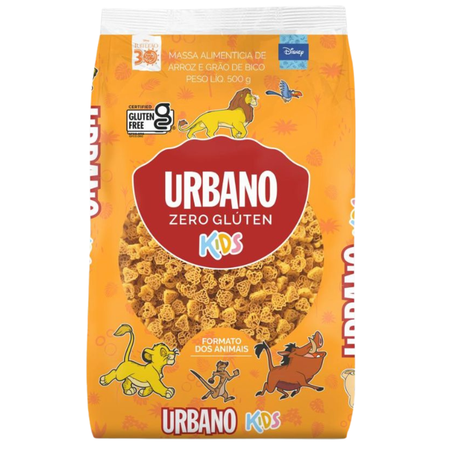 MASSA ARROZ GRÃO BICO KIDS ANIMAIS 500G - URBANO