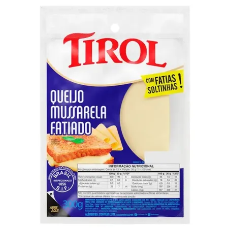 Queijo tirol mussarela fatiado 300g
