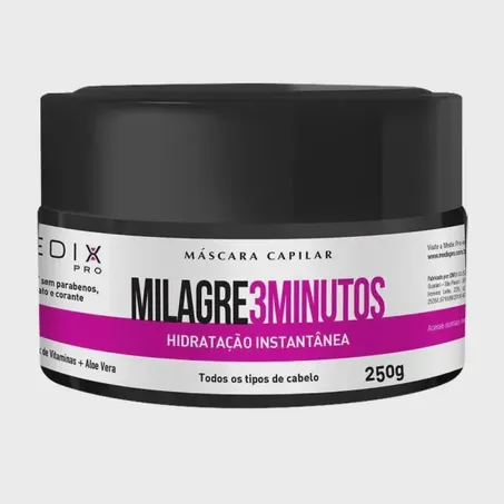 Máscara Medix Pro Capilar Milagre 3 Minutos 250g 
 