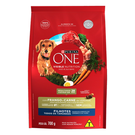 Alimento Filhotes Purina One Frango e Carne 700g