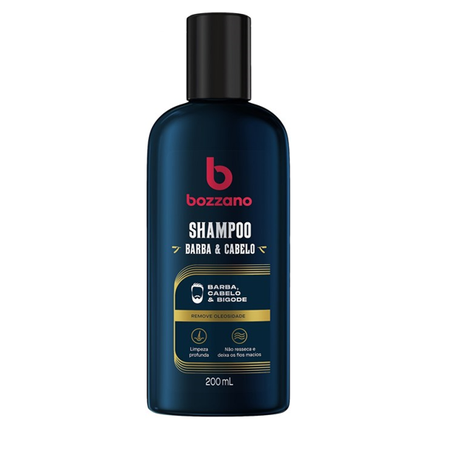 Shampoo masculino barba e cabelo bozzano 200ml