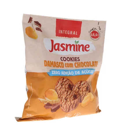 BISCOITO JASMINE COOKIES ZERO AÇÚCAR DAMASCO C/CHOCOLATE 120G 360-33