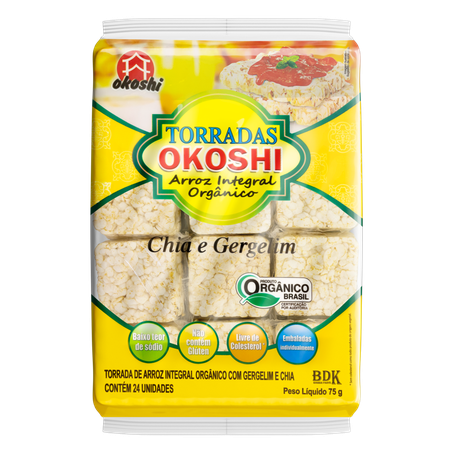 Torrada okoshi gergelim e chia 75g