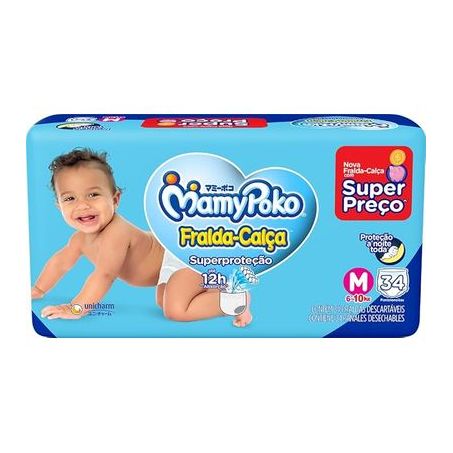 Fralda Desc Mamypoko 34un Superprotecao M Jumbo