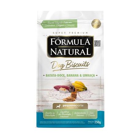 Biscoitos Fórmula Natural Dog Biscuits para Cães de Adultos de Mini e Pequeno Porte Sabor Batata Doce 250g