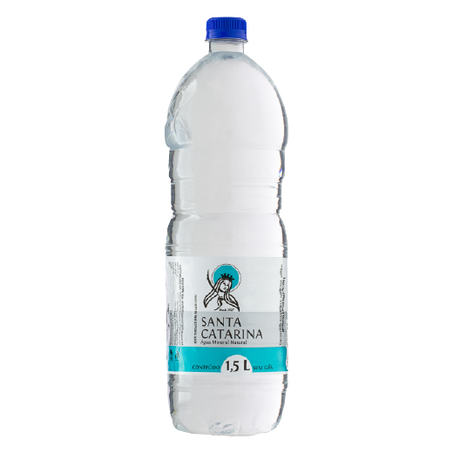 ÁGUA MINERAL NATURAL SEM GÁS SANTA CATARINA GARRAFA 1,5L